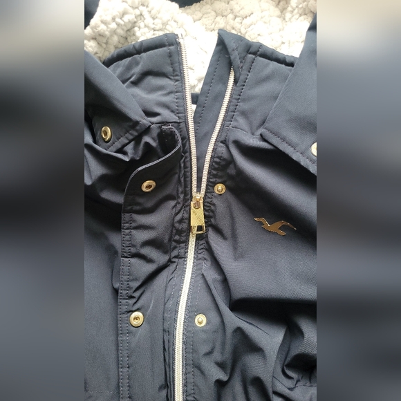 Women's Hollister Size S Sherpa Lined Navy Jacket All-Weather Collection - Picture 8 of 16